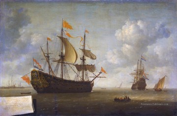  guerre Peintre - Jeronymus van Diest II Het opbrengen van het Engelse admiraalschip de Royal Charles Navire de guerres